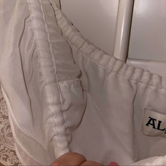 Alice by Temperly White Lace Whispers Off Shoulder Mini Dress Sz 4 - Picture 14 of 14